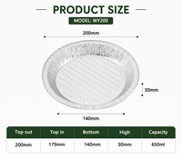 Produits de haute qualité et plateaux ronds en aluminium de 8 pouces, jetables, pour la cuisson au four, emballages ronds pour tartes, moules en aluminium