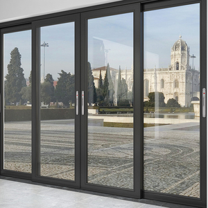 Puerta Corredera Moderna de Aleación de Aluminio de Alta Resistencia, Doble Acristalamiento, Aislamiento Acústico, <span class=keywords><strong>para</strong></span> Uso Comercial, Residencial, en Garajes y Centros Comerciales - Product Image 4