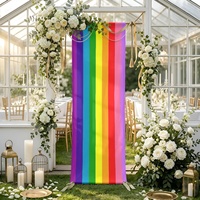 Toile de fond personnalisée imprimée avec motif arc-en-ciel gay (version lavande), idéale pour les cérémonies de festival et les célébrations thématiques