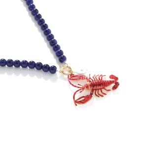 Best Lady Summer Beach Ocean Style Red <strong>Crab</strong> Pendant Necklace Bold Hip Hop Party <strong>Jewelry</strong> for Women Beaded Chokers Beach - Product Image 5