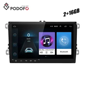 Podofo-Autoradio stéréo Android 13 de 9 pouces, 2 + 16 Go, GPS, Wifi, BT, pour VW/Volkswagen/Skoda/Octavia/Golf/Touran/Passat/Jetta, stock EU