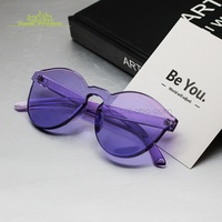 Lunettes de soleil transparentes sans monture EAGO 2026 de haute qualité pour l'été, vente en gros, livraison rapide, protection UV400, verres PC personnalisables