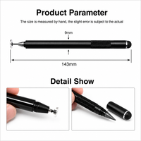 Stylet universel avec capuchon détachable, embouts disque et crayon, sans batterie, sans Bluetooth, stylet passif pour tablettes et téléphones