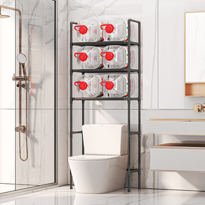 Estante de almacenamiento de baño de tres niveles Vertical Simple estante de lavadora de pie estante de almacenamiento de inodoro multifuncional - Product Image 5