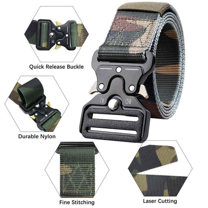 Quick Release Buckle Cinturon Tactico Negros Battle Duty Belt Men Nylon Buckle Tactical Belt