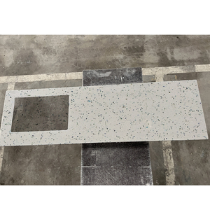 Mô hình hiện đại Quartz slab giá Countertop thạch anh Vanity Trắng Sparkle đá thạch anh Countertop - Product Image 5