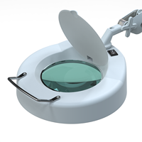 Lampe de travail professionnelle à LED avec loupe et bras articulé réglable pour salon de beauté et réparation électronique