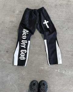 Kodo último diseño ropa de calle miedo a Dios pantalones casuales hip hop pintura punto patchwork pantalones y pantalones de hombre - Product Image 4
