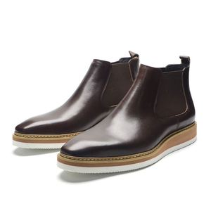 Botas Chukka para Hombre, Estilo 2025, de Gamuza Vacuna, Antideslizantes, Estilo Chelsea, de Cuero Inglés, para Otoño/Invierno - Product Image 4