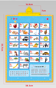 Set da Disegno 2 in 1 con Macchina per l'Apprendimento, Giocattolo Educativo per Bambini con Poster Didattico da Parete a 13 Pagine - Product Image 3