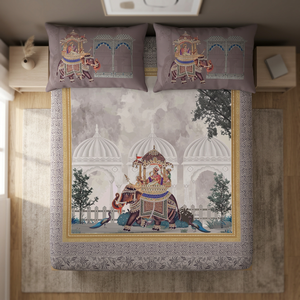 Super <b>King</b> <b>Size</b> 100% Super Soft Satin 300TC Classic Solid Digital Print Premium 3-Piece Quilt Set Organic Cooling Super Quality - Product Image 2