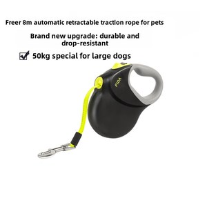 Haustierleine, 8 Meter lange Leine, Hundeleine, Nylon, automatisch einziehbar, schwarze Leine, Hundeleine, Heimtierbedarf - Product Image 3