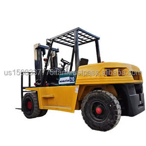 Hot Sale 7t <b>Used</b> Komatsu FD70 Diesel Forklift 7ton Capacity 3 Mast 4.5m Reach Hand Power Komatsu <b>Pallet</b> Jack Core Motor <b>Used</b> - Product Image 1