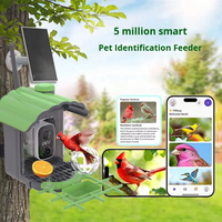Mangeoire à oiseaux solaire imperméable d'extérieur avec caméra WiFi, application intelligente, vidéo à distance, adaptée à l'observation des oiseaux dans le jardin et la cour
