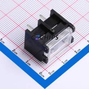 DBT50G-9.5-2P-BK-P CRC Barrier Terminal Block P=9.5mm Connector Three Sides 9.5mm 1x2P Edge Pin - Product Image 1