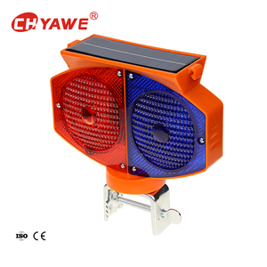 Luz de Advertencia <span class=keywords><strong>Solar</strong></span> Tipo Ojo de Gato, <span class=keywords><strong>Baliza</strong></span> Intermitente LED Roja y Azul <span class=keywords><strong>con</strong></span> <span class=keywords><strong>Panel</strong></span> <span class=keywords><strong>Solar</strong></span> para Barrera Vial y Seguridad del Tráfico - Product Image 2