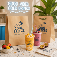 Bolsa de Papel con Asa Flexiloop, Biodegradable y Reciclable, para Envasado de Frutos Secos, Especias y Hierbas, Diseño Moderno y Clásico, con Cartón Interno