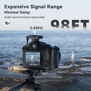 <strong>Fifine</strong> M9 Dual Portable Wireless Stereo Lapel Lavalier <strong>Microphone</strong> 2.4G C Plastic Noise Cancelling for Mobile Phone Vlog - Product Image 5