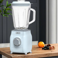 Blender électrique domestique 2-en-1 avec pot en verre de 1,5 L, portable, avec lame en acier inoxydable 304, multifonctionnel pour les hôtels