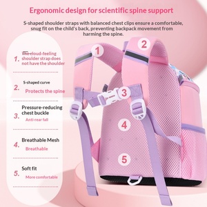 Olang for <strong>Polly</strong> Kindergarten Schoolbag Ultra-light Backpack ridge protection Reduce Burden Boys Girls Children Breathable - Product Image 2