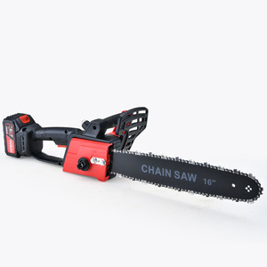 Tronçonneuse à batterie au lithium industrielle DIY OEM 21V 16 pouces Rouge+Noir 1500W pour la coupe du bois 5kg Garantie 1 an KHC-HP-16-21V 21V 16 pouces - Product Image 1