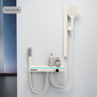 Robinet de douche thermostatique numérique à affichage LED pour salle de bain, ensemble de pommeau de douche 3 fonctions avec jet de pluie doux