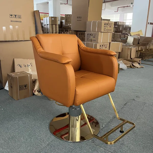 Poltrona da Salone Moderna per Parrucchieri in Ecopelle, con Sollevamento Idraulico, Tonalità Terra, per <span class=keywords><strong>Donna</strong></span> - Product Image 2
