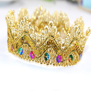 Hot Bán Thêu Vàng Và Bạc <span class=keywords><strong>Sequin</strong></span> Ren Trim Biên Giới Nước Hòa Tan Kim Loại Vải Cho Hat Trang Trí - Product Image 3