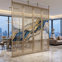 Panneau décoratif de séparation de pièce en acier inoxydable 304, écran numérique à pixels, cloison décorative, panneau mural, design d'intérieur pour hall d'hôtel, sur mesure