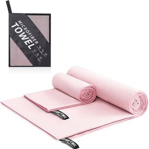 Double-Sided Woven Microfiber Cooling Quick-Dry Embroidered Sports Towel with Solid Pattern and Rectangle Shape - Product Image 2