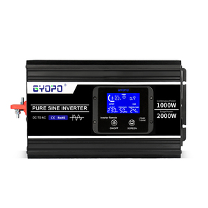 อินเวอร์เตอร์แปลงไฟฟ้าออฟกริดปรับแต่งได้1000วัตต์พลังงานไซน์เวฟ2000วัตต์สำหรับ RV & LiFePO4พร้อมจอ LCD แบบถอดได้ - Product Image 1