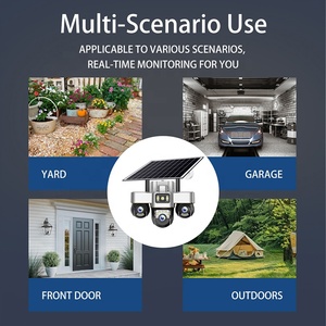 V380 Aov 24h Enregistrement 3lens 3ptz 4g Caméra solaire extérieure Ip66 Couleur <span class=keywords><strong>Version</strong></span> nuit Audio bidirectionnel Cctv Caméra de sécurité sans fil - Product Image 6
