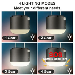 Ventilateur de plafond 4-en-1 rechargeable, portable, sans fil, avec humidificateur, 1200 mAh, pour l'extérieur, la randonnée, le camping, et lumières de nuit - Product Image 6