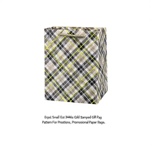 Sac cadeau Erpsl Small Est 3446s estampé or à motif écossais pour promotions - Product Image 1