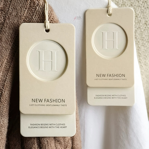 Quần áo nam và nữ mẫu cá tính treo thẻ tùy chỉnh nhãn giá nhãn Logo tùy chỉnh - Product Image 1