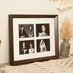 Nouveau design combinaisons <span class=keywords><strong>3</strong></span> cadre photo multi bois 4x6 5x7 8x10 groove cadre photo en bois naturel - Product Image 2