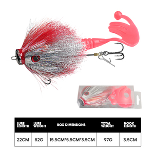 Señuelo Blando de 21cm 40g y 22cm 82g, Tipo Rata Acuática Biónica con Pelo de Ciervo, Señuelo de Rata <span class=keywords><strong>para</strong></span> Pesca en Aguas Profundas, <span class=keywords><strong>Cebo</strong></span> Artificial de Pesca con Cola de Horquilla - Product Image 2
