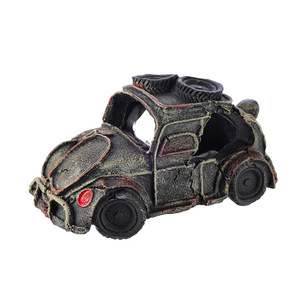 Tanque de peces, restos de coche desgastados, tanque de peces creativo, decoración de paisajismo, resina simulada, <span class=keywords><strong>autobús</strong></span> todoterreno roto bajo el agua - Product Image 3