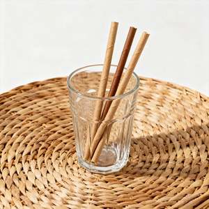 หลอดกระดาษแบบใช้แล้วทิ้ง คุณภาพสูง ขายส่ง บรรจุภัณฑ์สวยงาม ขนาด 10 มม. ราคาถูก สีน้ำตาล สีชมพู สีม่วง หลอดกระดาษแฟนซีสำหรับเครื่องดื่ม - Product Image 1