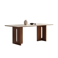 Ensemble de table à manger moderne de luxe, table rectangulaire en pierre frittée pour salle à manger, ensemble de table à manger 6 places