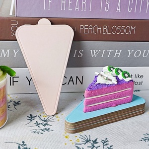 SunShine Wholesale Customization Dessert Displays Tray Round Square Rectangular Triangle Gold Mousse <b>Cake</b> Bases - Product Image 3