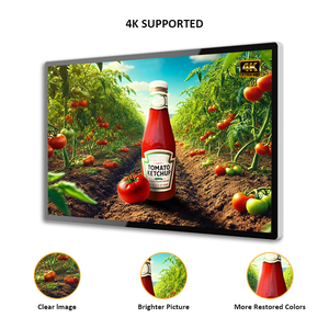 Écran mural suspendu HD, affichage numérique, menu, panneau publicitaire LCD, matériau métallique pour restaurant, café - Product Image 2