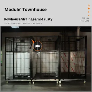 Lồng chó cỡ lớn, chuồng chó trong nhà cao cấp, khung dây sơn tĩnh điện chống thấm, kiểu dáng sang trọng, chuồng nuôi cỡ siêu lớn dành cho chó trung bình và lớn - Product Image 5