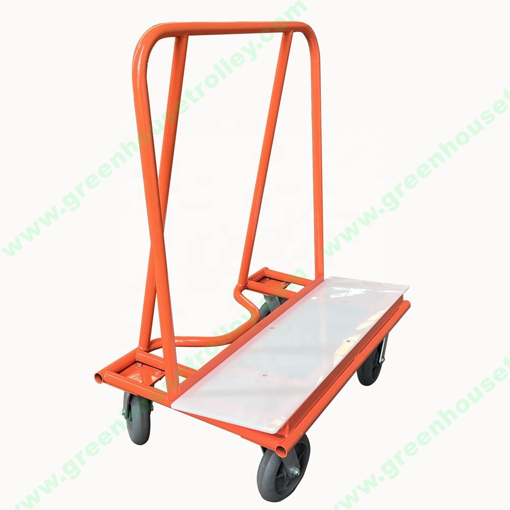 3000 Lbs Drywall Sheet Dolly Cart Heavy Duty Plasterboard Platform Hand Cart Swivel Stone Moving Dolly Truck Cart