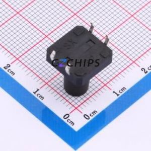 TS015-CBW1FH14.0 Tactile Switch Through hole-4P,12x12mm Switch Single Pole Single Throw Round Button 2.5N Through Hole - Product Image 2