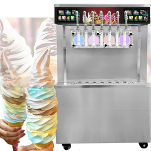 QDMECH Commercial High Production Soft Serve Ice Machine 4+3 Mix Flavor with 7 Soft Ice Flavors and Air Pump - Product Image 2