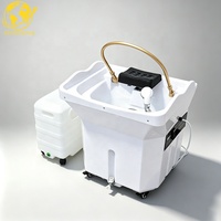 Bac à shampooing mobile, spa capillaire pour salons de beauté, utilisé dans les salons de beauté, de coiffure et de massage, avec réservoir d'eau de 60 litres