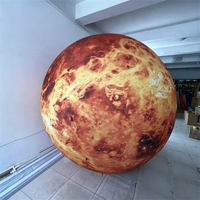 Décoration de fête, modèle de globe terrestre gonflable géant, boule de lune, ballon gonflable planétaire publicitaire merveilleux