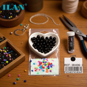 ILAN Abalorios Negros de 10mm para Joyería y Manualidades - Product Image 3
