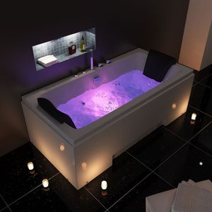 <span class=keywords><strong>Baignoire</strong></span> de trempage de massage en acrylique blanc de 1.70m Design rectangle moderne pour une utilisation en hôtel - Product Image 5